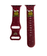 Grinch Christmas Red Silicone Compatible Apple Watch Band 38/40/41 mm NEW - £18.09 GBP