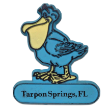 Tarpon Springs Florida souvenir fridge magnet vintage rubber AS IS pelican ocean - £6.31 GBP