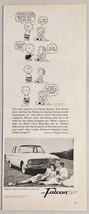 1960 Print Ad Ford Falcon 2-Door Car Charlie Brown Cartoon - $15.37