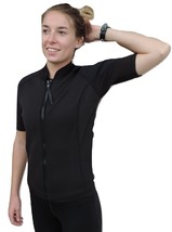 Women&#39;s 2mm Wetsuit Jacket with Short Sleeves, Front Zipper, Sizes: XS-3... - £47.18 GBP