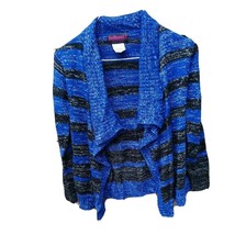 Dollhouse You Are Beautiful Open Front Shrug Sweater Acrylic Blue/Black ... - $15.94