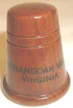 COLLECTIBLE HAND DECORATED WOODEN THIMBLE SHENANDOAH TRAVEL MEMORABILIA - $110.92 MXN