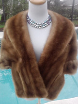 Lovely Natural Mink Fur Stole Shawl Size: Small - Medium EXCELLENT CONDI... - £214.24 GBP