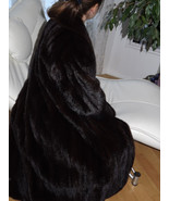 GENUINE VINTAGE Black-Brown Mink fur Full Length QUALITY WOMEN COAT Size... - £795.35 GBP