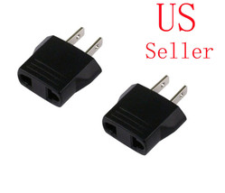 Us 2-Flat Pin Type A Universal Multiple Ac Travel Power Plug Adapter Con... - £11.79 GBP
