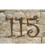 Set of 2 Rustic House Numbers or Letters / 2 Inch up to 8 Inch / Metal /... - £15.18 GBP+