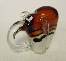 Art Glass Elephant Hand Blown Cased Glass Curio, Collection or Paperweight - £27.96 GBP