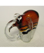 Art Glass Elephant Hand Blown Cased Glass Curio, Collection or Paperweight - £27.51 GBP