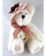 Vtg 2001 Longaberger Boyds Bear Hope Pink Cancer Ribbon Embroidered feet - $20.20 CAD