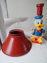 Vintage Disney Donald Duck Table Lamp with Shade Play Pal Plastics - $39.59