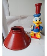 Vintage Disney Donald Duck Table Lamp with Shade Play Pal Plastics - $39.59