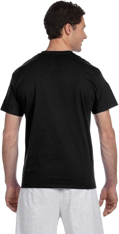 Champion Basic T-Shirt Black Men's Short Sleeve Crew Neck Tag Free 100% Cotton Item image 4