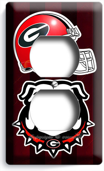 GEORGIA BULLDOGS UNIVERSITY FOOTBALL TEAM GO DAWGS OUTLET WALL PLATES ROOM DECOR