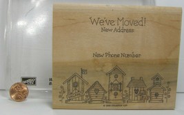 Rubber Stamp   Stampin&#39; Up! We&#39;ve Moved Bird House 1998 4-1/2X3-3/4&quot;   BEA - £5.49 GBP