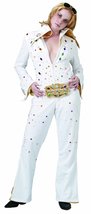 Deluxe Girl Rocker Elvis Impersonator Jumpsuit- Theatrical Quality (Small, Black - £313.73 GBP+