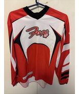 Vintage Fox Racing Motocross Dirtbike Jersey Long Sleeve Shirt Red  Size L - $88.11