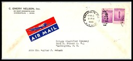 1940 US Air Mail Cover - C Emery Nelson Inc, Minneapolis, MN to Washington DC M3 - £2.21 GBP