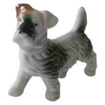 Vintage Terrier Dog Figure Porcelain Japan Wire Haired Kerry Blue Airedale MCM - £11.43 GBP