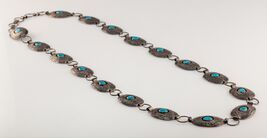 Indian Hand Made Jewelry (IHMJ) Sterling Silver Turquoise Concho Belt Go... - $1,516.00