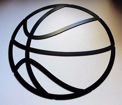 Basketball Metal Art - Black -  12&quot; x 12&quot; - £17.94 GBP