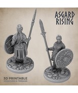 3D Printed Asgard Rising Resin Shield Maiden 28mm-32mm Ragnarok D&amp;D - $8.19 CAD+