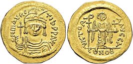 Byzantine Gold Solidus: Emperor Maurice Tiberius - $1,400.00