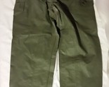 VINTAGE GERMAN MILITARY COLD WEATHER GREEN OVERDECK COTTON POLY PANTS 28X30 - $62.00