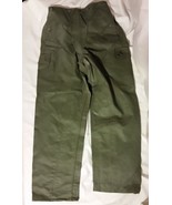 VINTAGE GERMAN MILITARY COLD WEATHER GREEN OVERDECK COTTON POLY PANTS 28X30 - $53.33