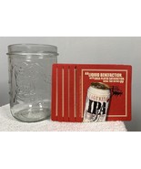 New Lagunitas 14 oz Embossed Wide Large Mouth Mason Jar Beer Glass &amp; 5 C... - £19.51 GBP