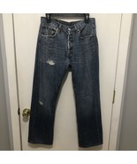 Vintage Levis 501 Jeans Mens Button Fly Distressed Size 32X29 - $19.79