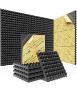 The Sonicism 12 Pack Pyramid Sound Proof Foam Panels With Self-Adhesive,... - $35.95