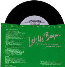 John Denver. Let Us Begin / Flying For Me. 45 RPM  Record. - £9.89 GBP