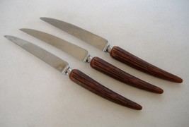 Vintage Horn Handled Knife 3 Pc Sheffield England Regal Crest Stainless ... - £11.94 GBP