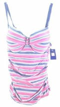 Cayo De Agua Womens Bikini Multicolour Stripe Size 14 Cup Swim Bathing S... - $24.65