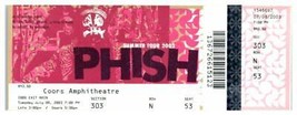 Etui Phish Pour Untorn Concert Ticket Stub Juillet 8 2003 Chula de Vista - $44.54