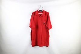 Vtg 90s Ralph Lauren Mens XL Spell Out Polo Bear Collared Golf Polo Shirt Red - £77.80 GBP