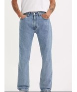 Levi’s 505 Regular Fit Straight Leg Blue Denim 34x36 Irregular Jeans NWT - $48.99
