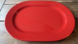 Fun Factory Freestyle Red-Cherry Germany Oval 13.75&quot; Serving Tray Platter - £34.54 GBP