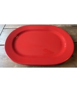 Fun Factory Freestyle Red-Cherry Germany Oval 13.75&quot; Serving Tray Platter - £34.24 GBP