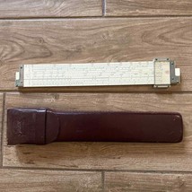 Vintage Post Versalog Engineer Slide Rule Tool With Case 1460 Hemmi Bamboo Japan - £108.57 GBP