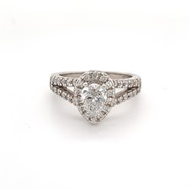 Pear Shape Diamond Engagement Ring 14k Gold 1.38 TCW Certified $5,490 121439 - £2,326.09 GBP