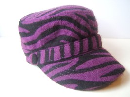 Tiger Stripe Hat Purple Black One Size Baseball Cap - £12.11 GBP