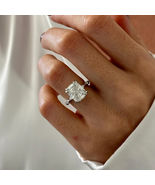 5 Ct Elongated Cushion F VS1 Lab Diamond Nature Inspire Ring in 14K Whit... - $60,342.96 MXN
