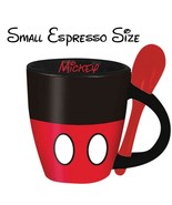 Mickey Mouse Espresso Cup With Spoon Black - £14.33 GBP