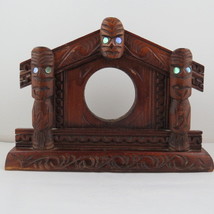 Vintage Maori Hand Caved House - Includes 3 Tikis - Very Unique !!  - £58.74 GBP