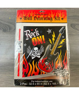 Rock-n-Roll Rock On Wall Decorating Kit Birthday Party Supplies Over 5ft - £5.38 GBP