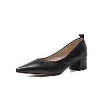 FEDONAS Shallow Pointed Toe Shoes For Women Pleated Heels 2021 Autumn Newest Hig - £84.56 GBP
