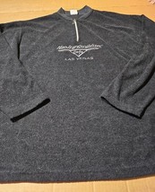 Harley Davidson Cafe Vegas Fleece 1/4 Zip Pullover Henley Sweater Mens M... - $20.00