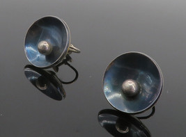 Los Castillo Mexico 925 Silver - Vintage Modernist Non Pierce Earrings - EG2936 - £123.73 GBP