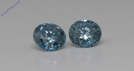 A Pair of Round Loose Diamonds (1.02 Ct Blue SI1-VS2(Enhanced)) IGL - £810.99 GBP